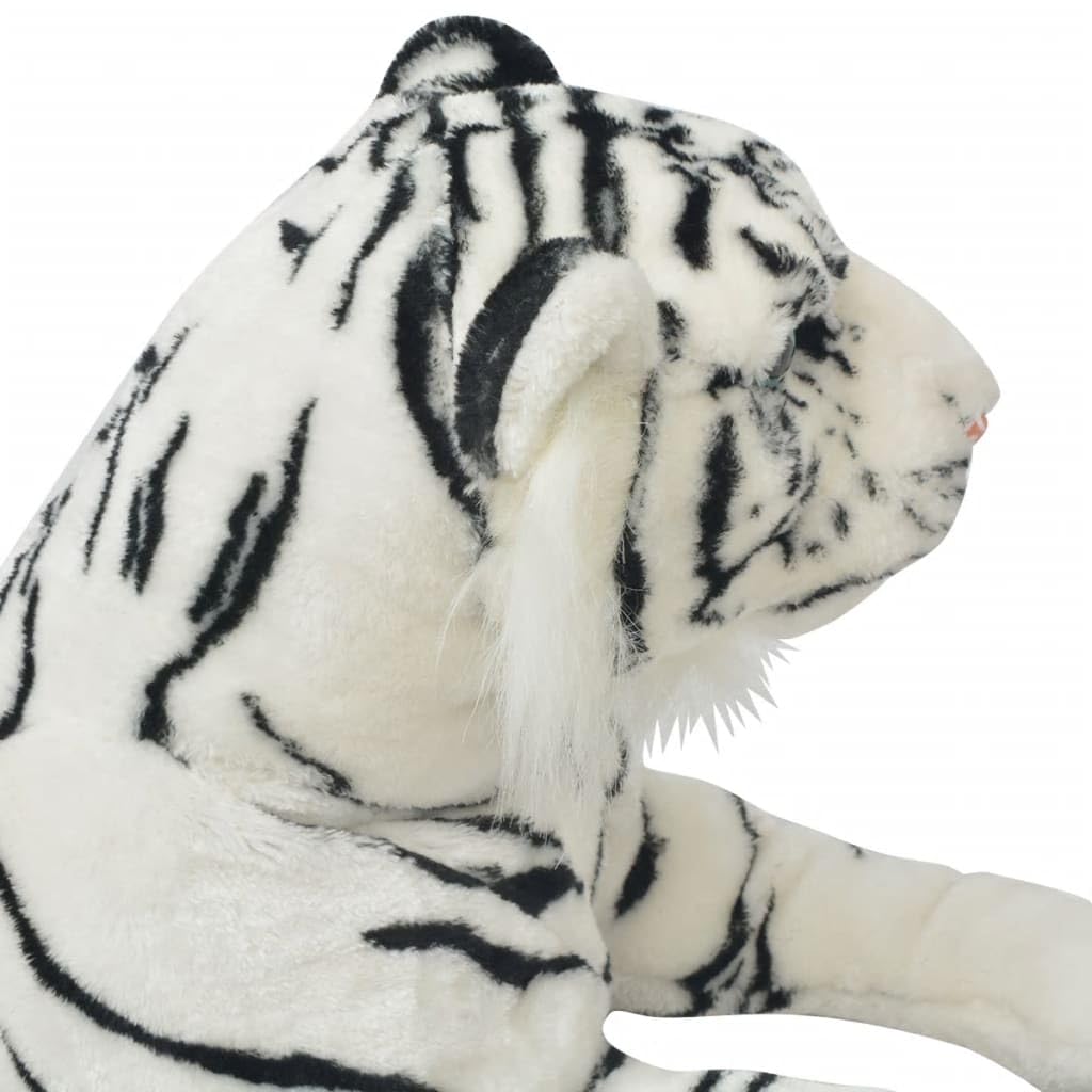 Mangloder Weißes XXL Tiger Plüschtier Kuscheltier Stofftier Kinderzimmer Dekoration Geschenk für Babys und Kinder ab 36 Monaten, Weiches Plüsch Kuscheltier mit lebensechten Details und großem Komfort