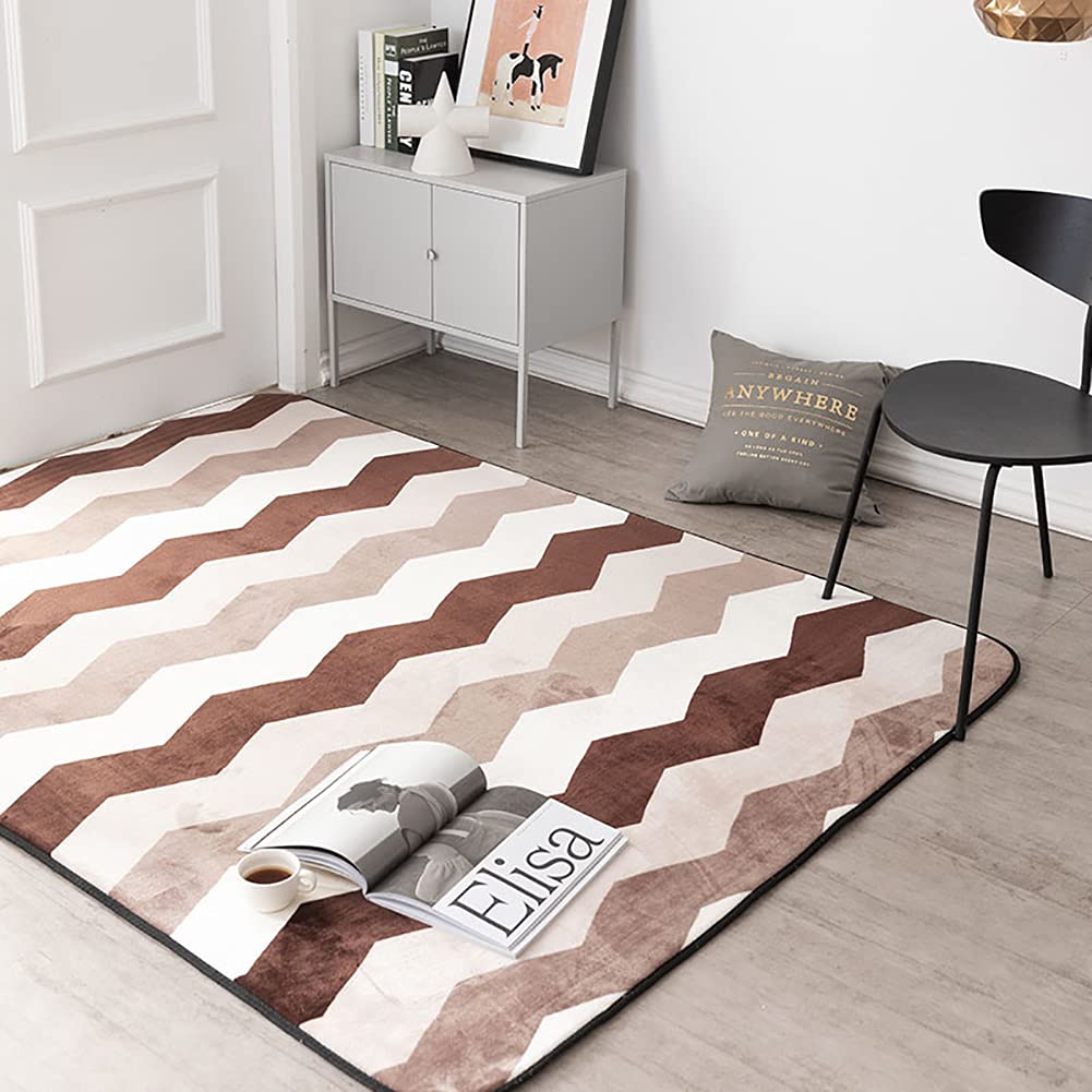 Tapis de salon moelleux anti-glisse solution idéale pour sécuriser les parquets