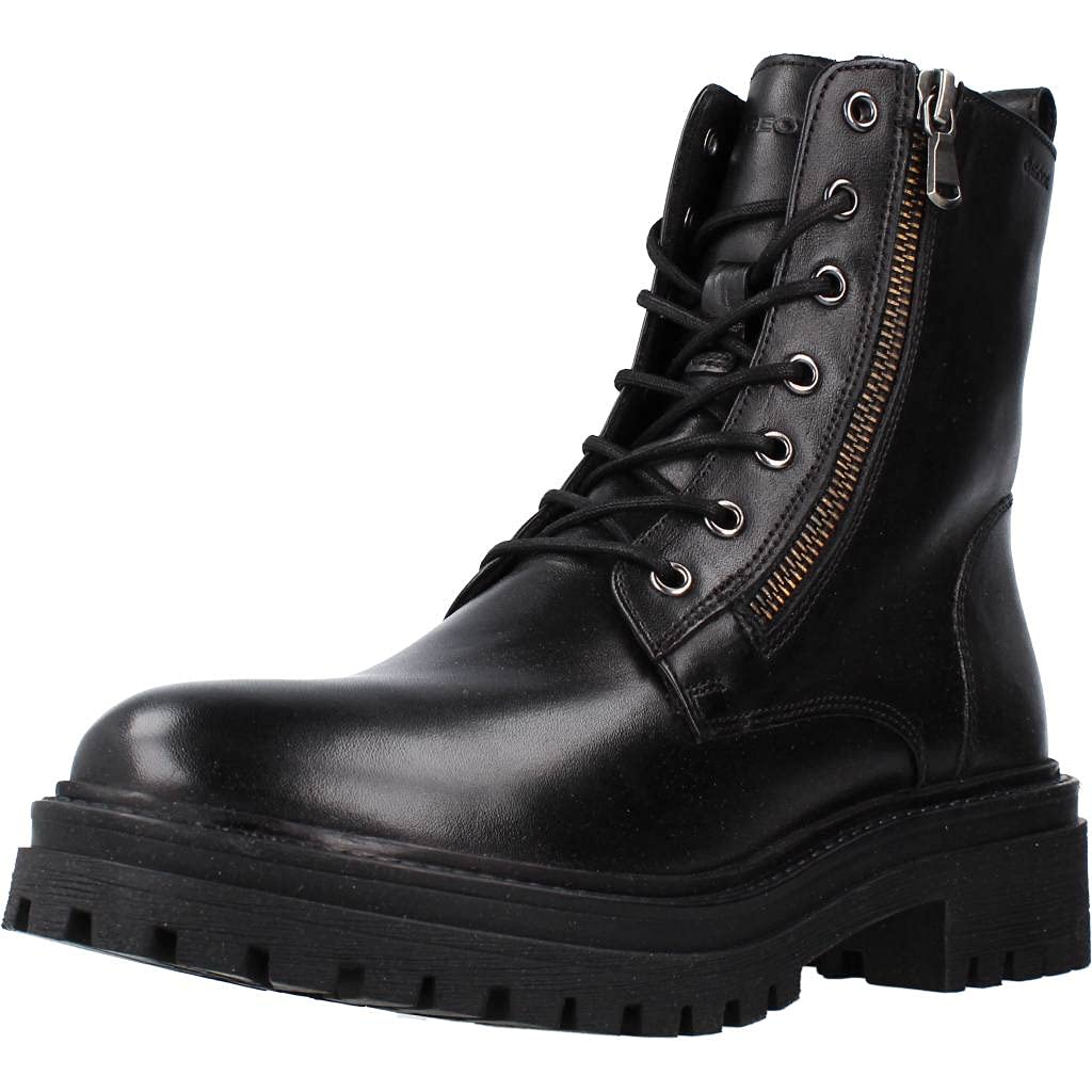 Geox Iridea Ankle Boots/Boots Women Black Mid Boots Shoes