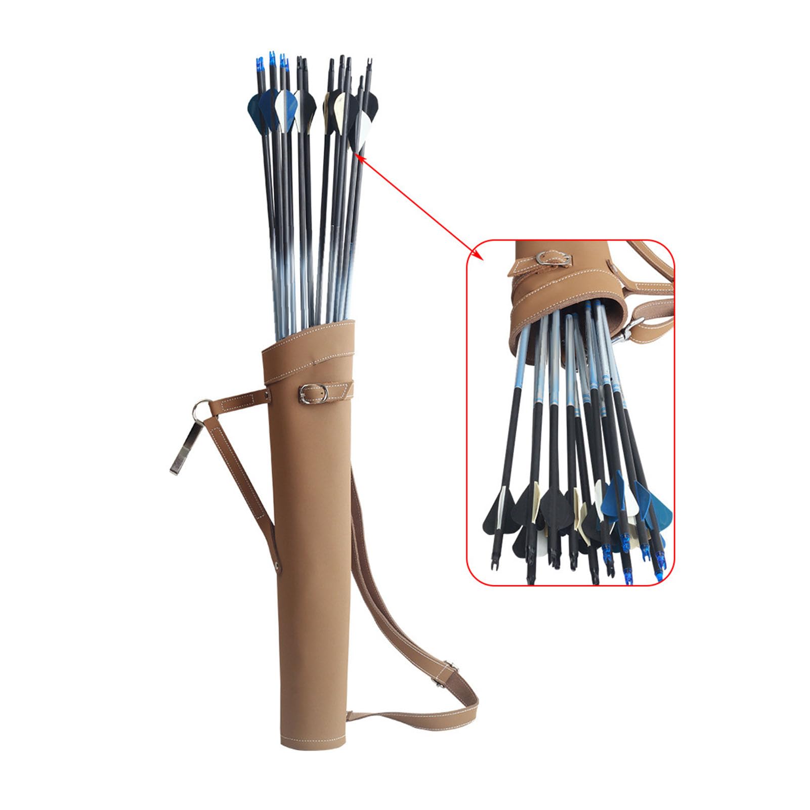Archery Carquinero, Soporte de Flecha de Hombro Toserador Impermeable Bolsa de Flecha Trasera de Gran Capacidad para Entrenamiento de Caza de Objetivos Al Aire Libre