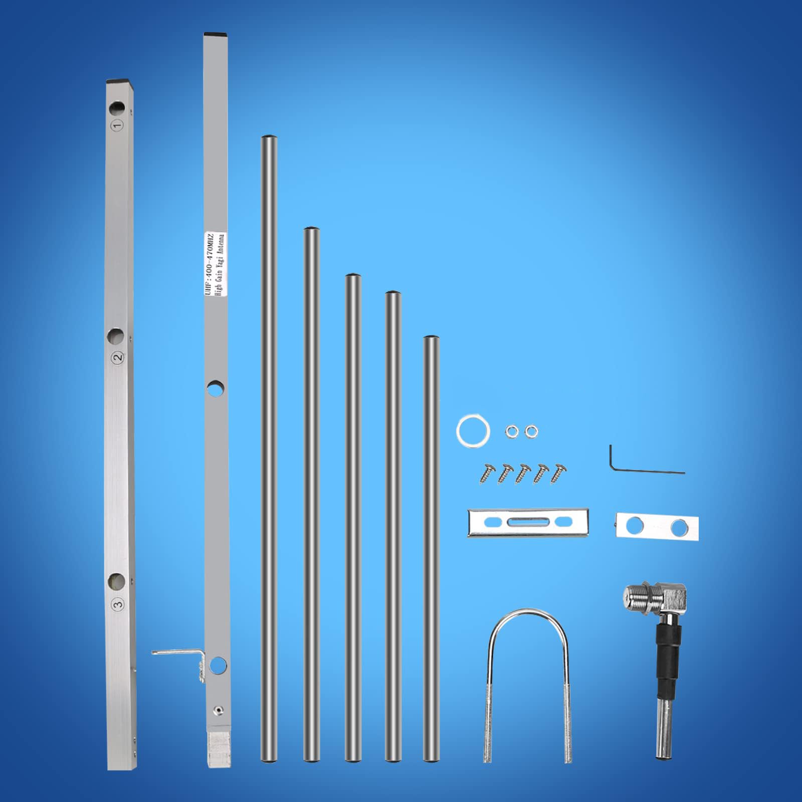 Retevis Ailunce AY03 Yagi Antenna Alto Guadagno 9 dBi UHF Femmina 5 Elementi Antenna Direzionale Compatibile con Ailunce HD1 Compatibile con Retevis RT29 RT87 RT3S TYT MD-380 UV-5R(1 Pezzo)