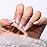 Ombre From Pearly White to Pink Press on Nails Medium Almond Fake Acrylic Nails Set,KQueenest Stiletto Glue on Nails Reusable Gel False Short almond Nails for Girls with UV Coating Manicure in 24 PCS