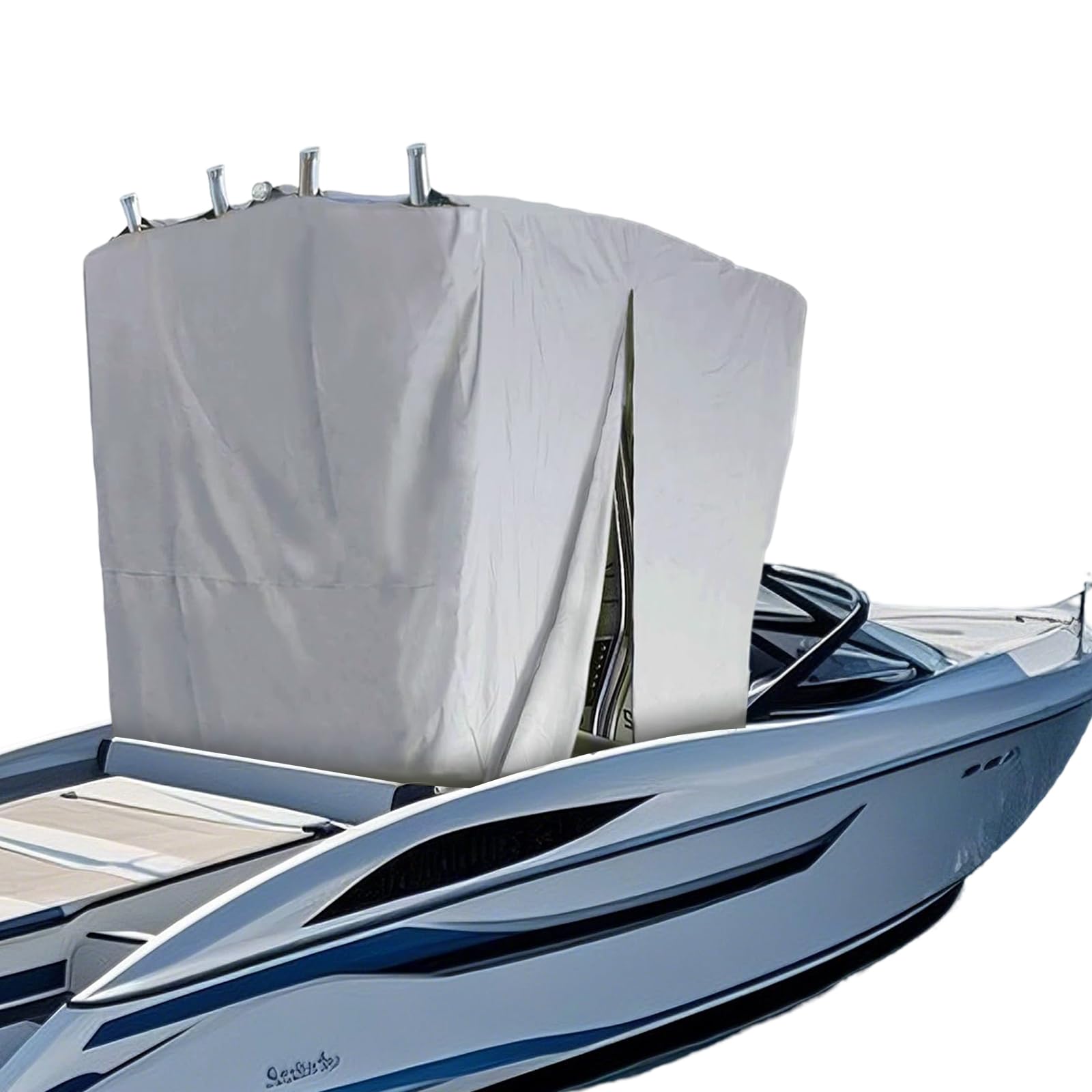 Marine T-Cover, Boat Console Top CoverOutdoor Marine Marine Grade Canvas Full Cover(Large 108