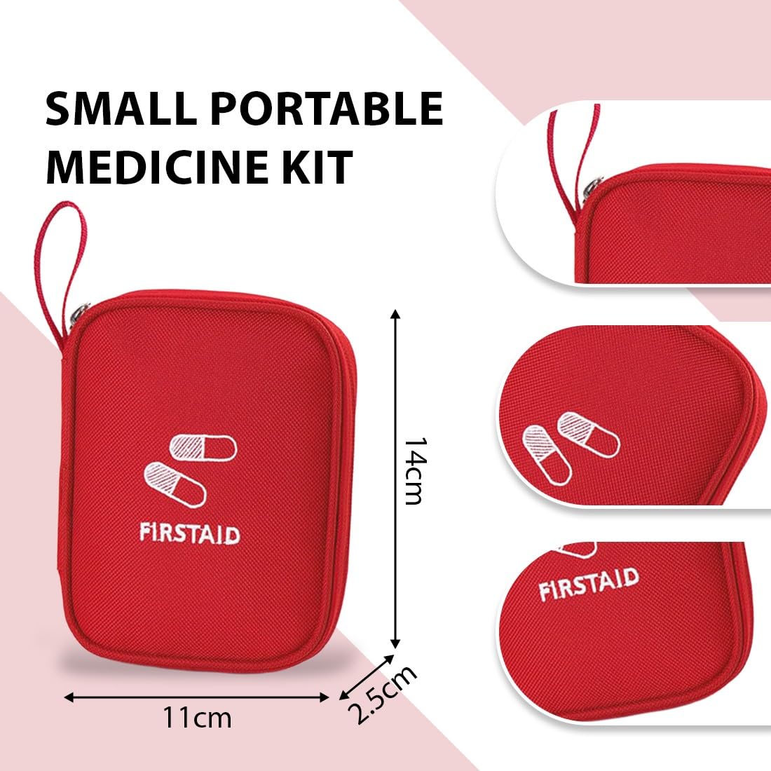 Botiquín de Primeros Auxilios, Bolsa de Medicina de Viaje, Mini Kit de Supervivencia Bolsa Médico