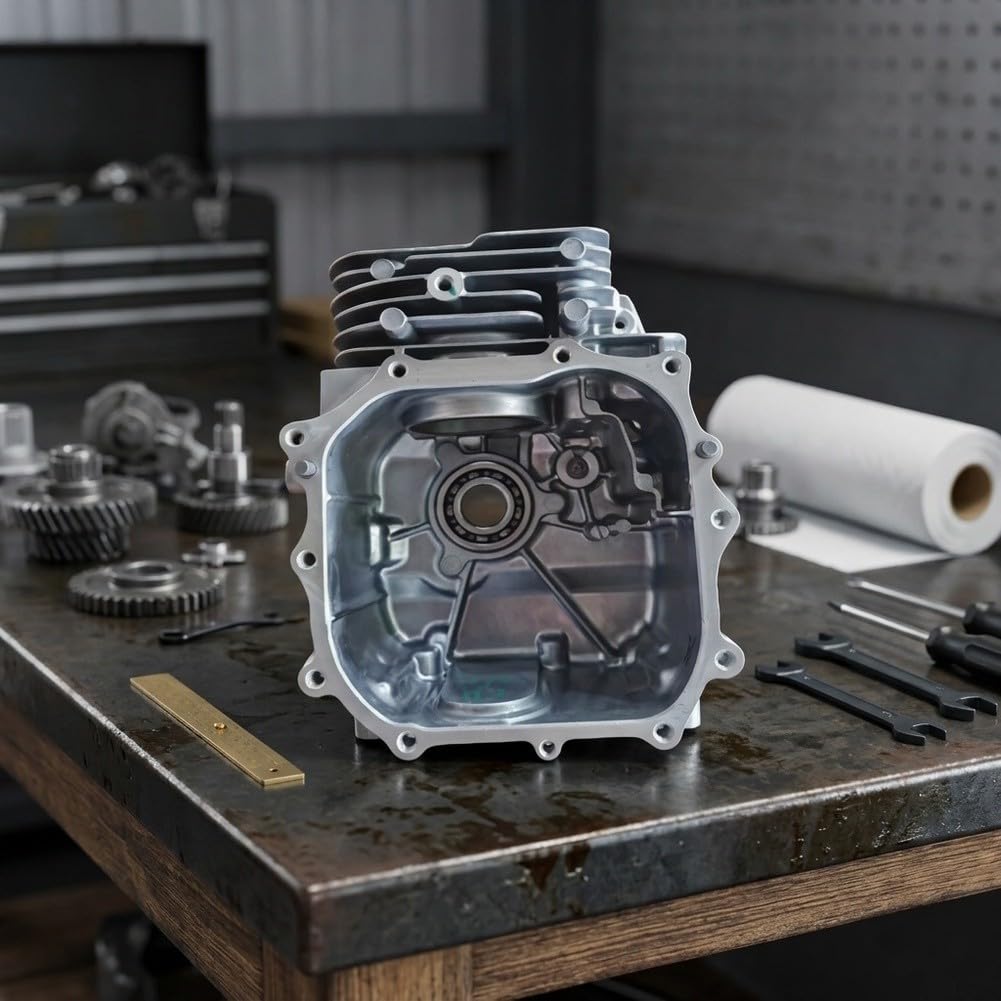 Zoegneer EH09 Bloque de motor del cárter 20F1010901 para EH09 Motor Cortacésped Parte Carcasa de repuesto para equipos de jardín Relia de mantenimiento
