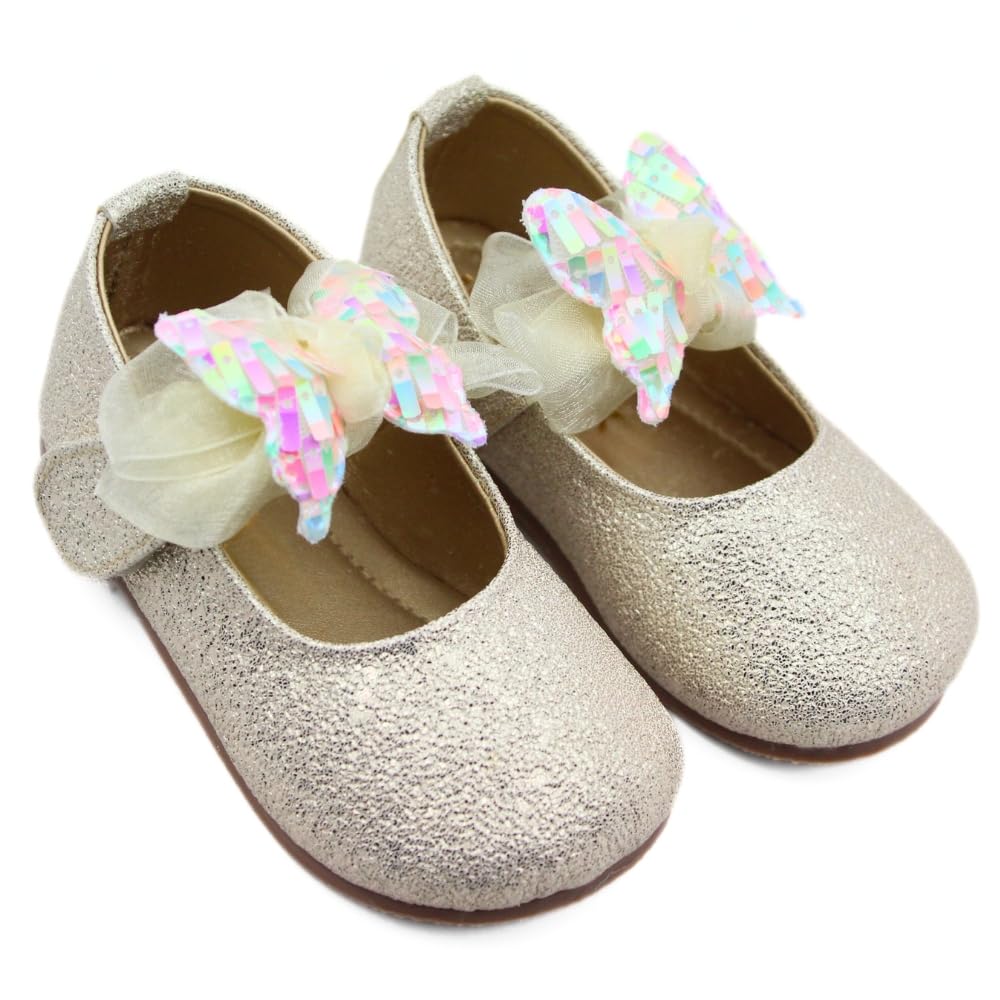 Baby Bloom Girls Synthetic Leather Ballerinas/Belly Sandal for 9 Months to 5 Years -TPR Sole with Padded in Sole- BT3592