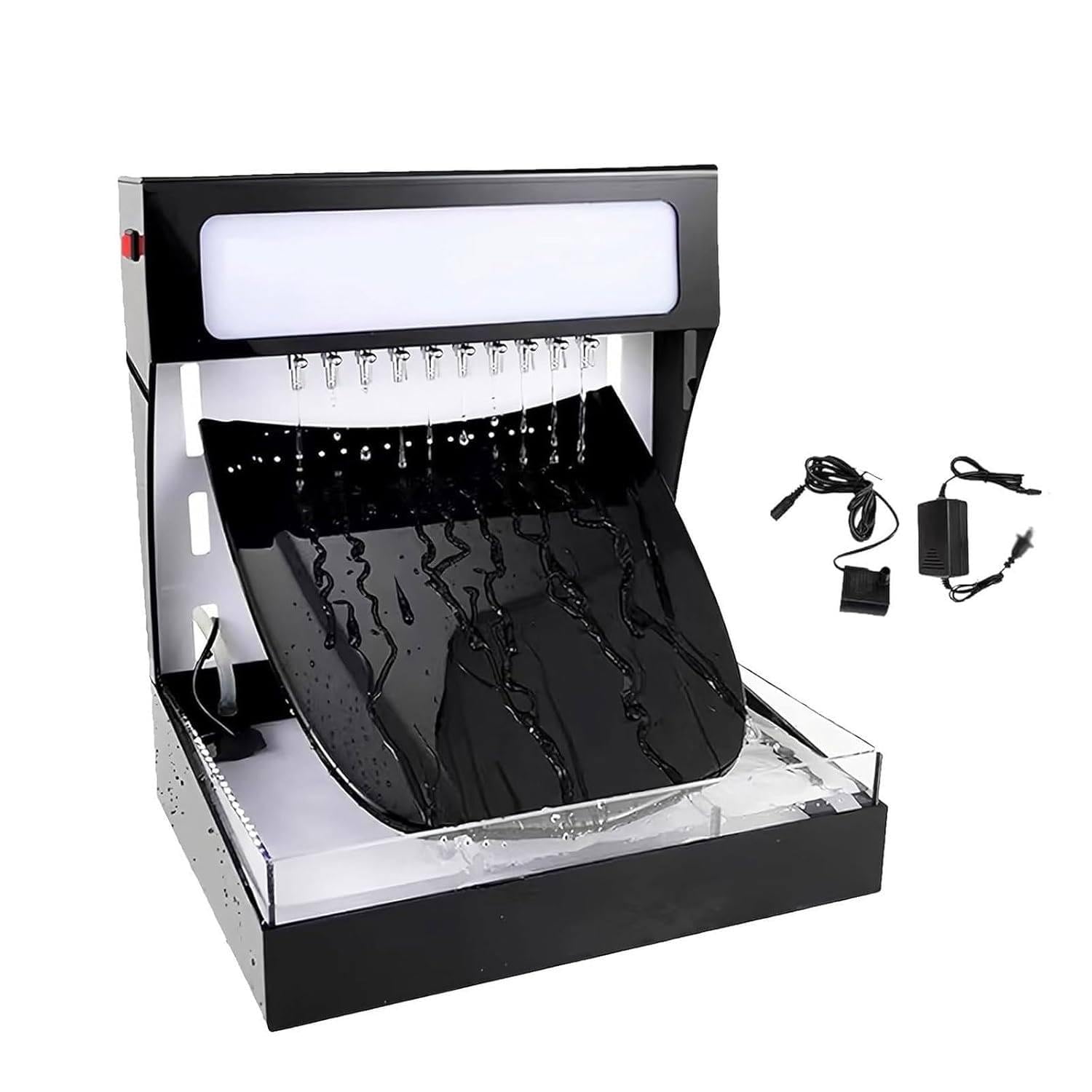 Macchina per Il Test di idrofobicità delle pellicole, Luce LED Bianca, Dispositivo a Goccia d'Acqua, Tester per pellicole di Rivestimento con Pompa e Cappa, Flusso d'Acqua Regolabile White