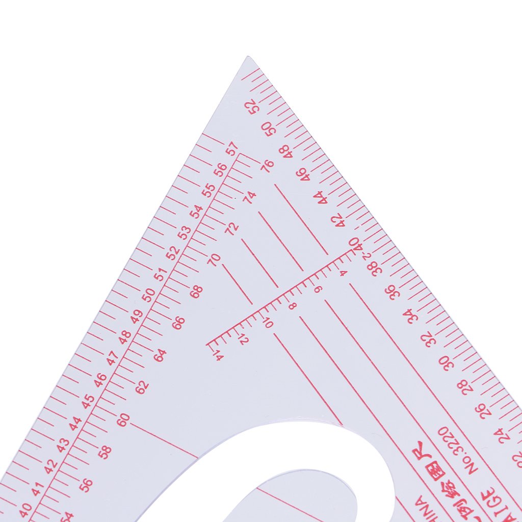 Multi-function Triangular Scale Measure Plastic Dressmaking Sewing Acrylic