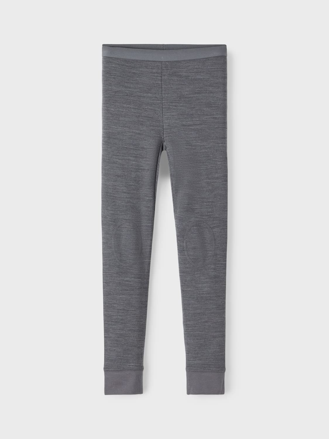NAME IT Legginsy chłopięce Nkmwupsus Wool/Cot Longjohn XXIII, Szary żelazna brama (Iron Gate), 116