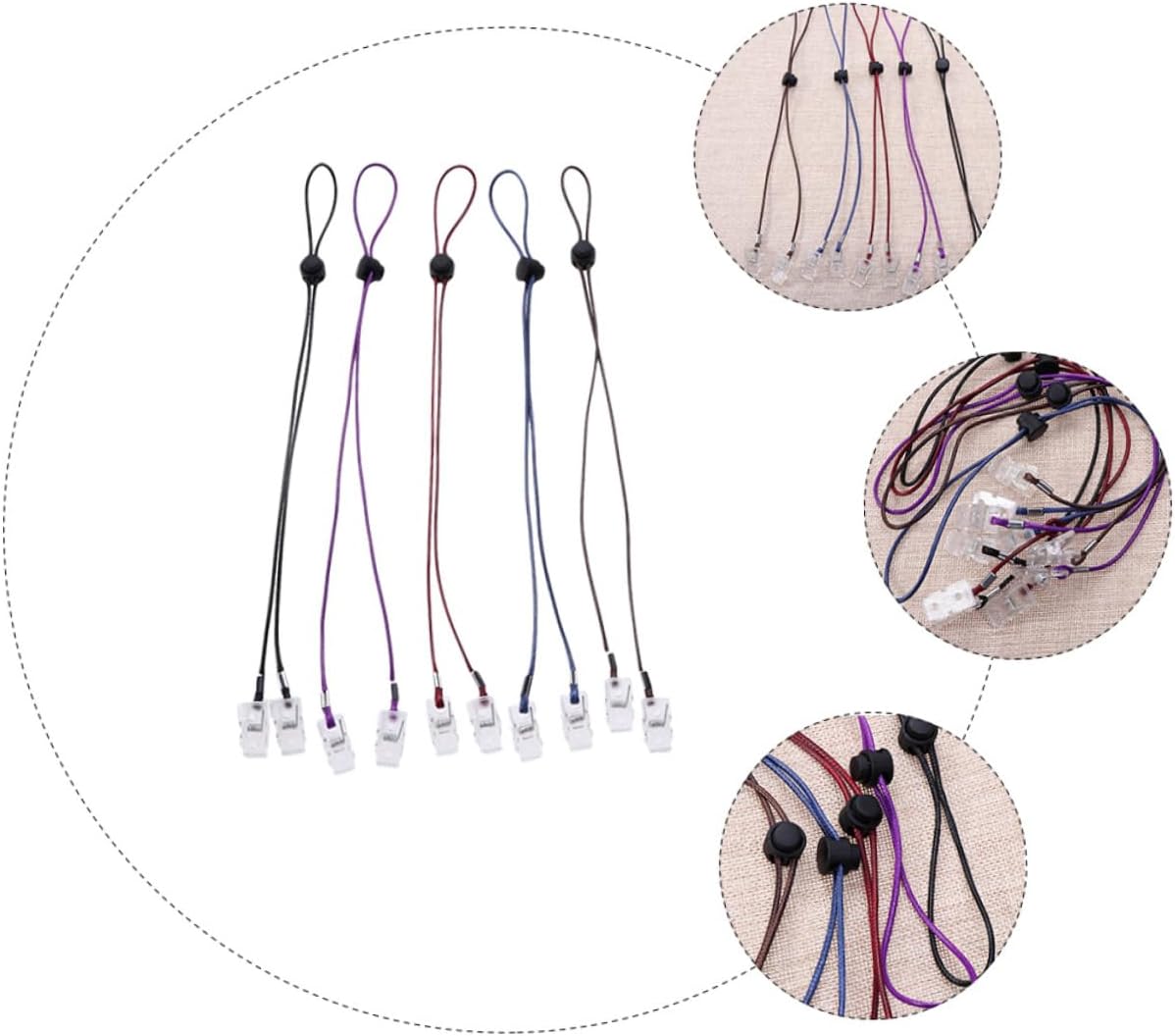 SOLUSTRE 1Set Adjustable Bib Clips Napkin Holders Material Portable Napkin Clip Holders for Various Occasions