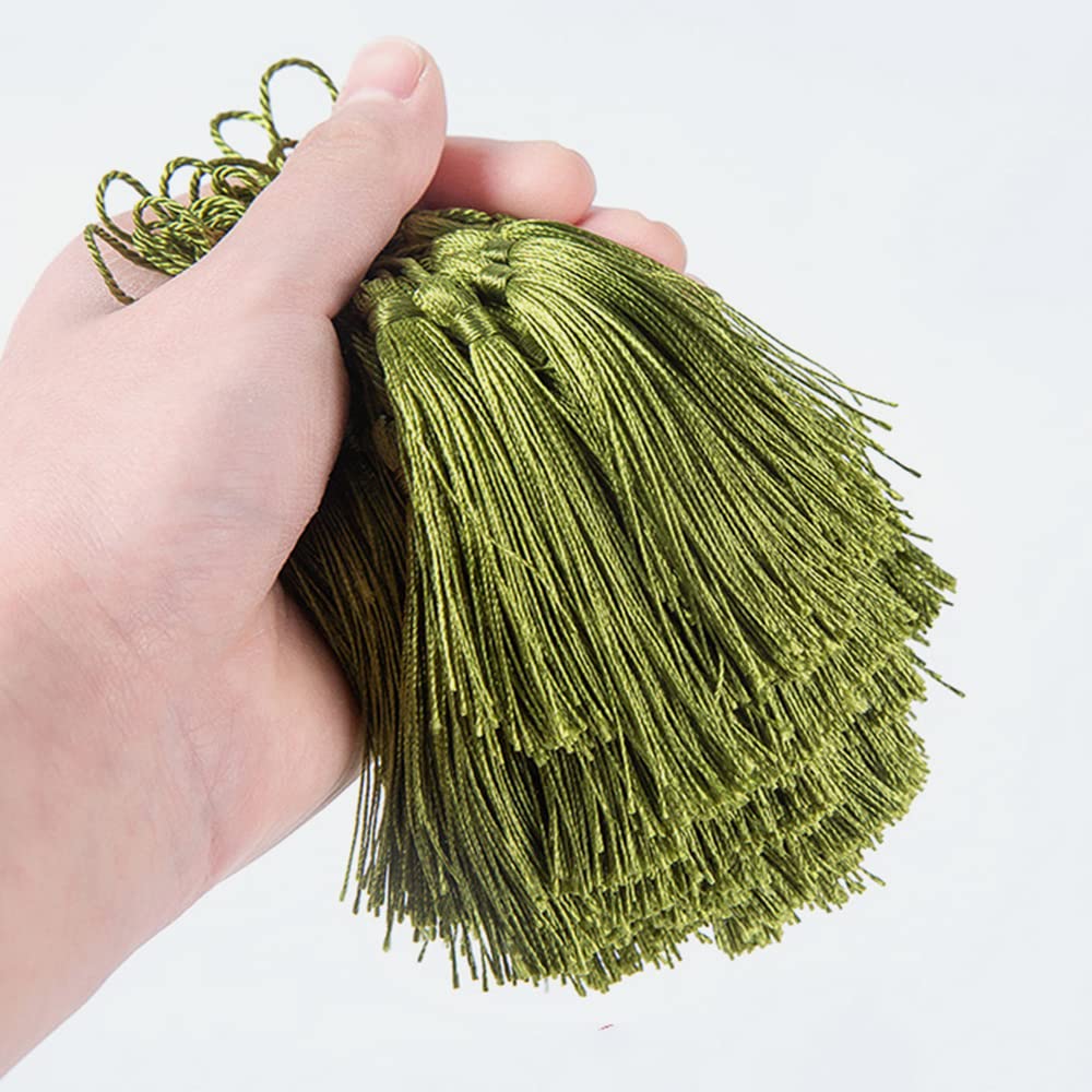 100 Borlas De Seda Rectas Para Manualidades - Colores Surtidos, 13 Cm De Largo, Ideales Para Joyería, Marcapáginas, Decoración Y Proyectos DIY