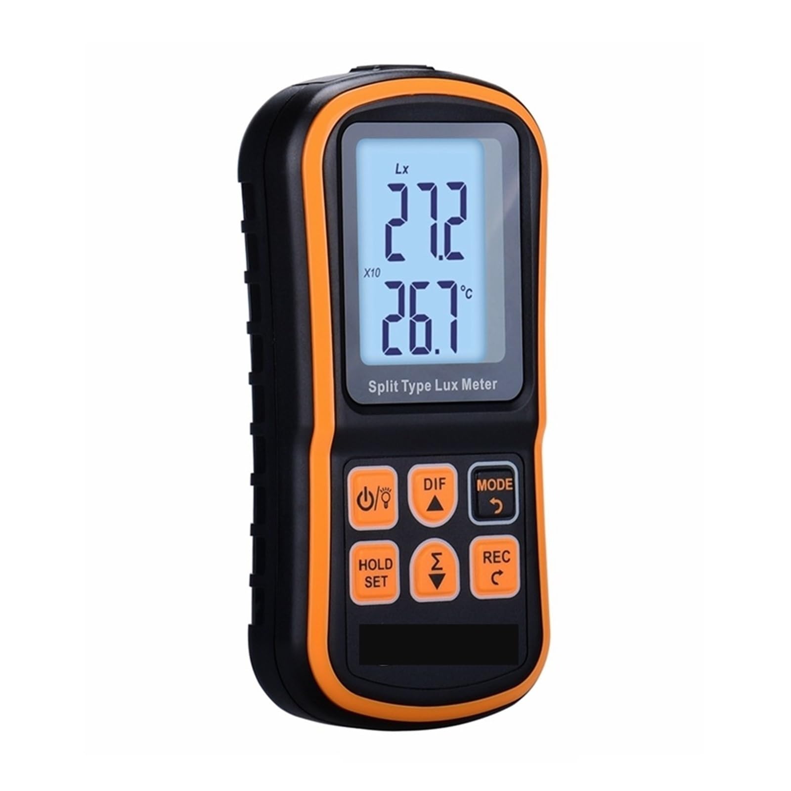 Luxmetro 5PCS Split Lux Meter Luxmetro Digitale Professionale Misuratore Di Luce LCD Luxometro Portatile Fotometro For L'illuminazione Dello Strumento Alta velocità di risposta