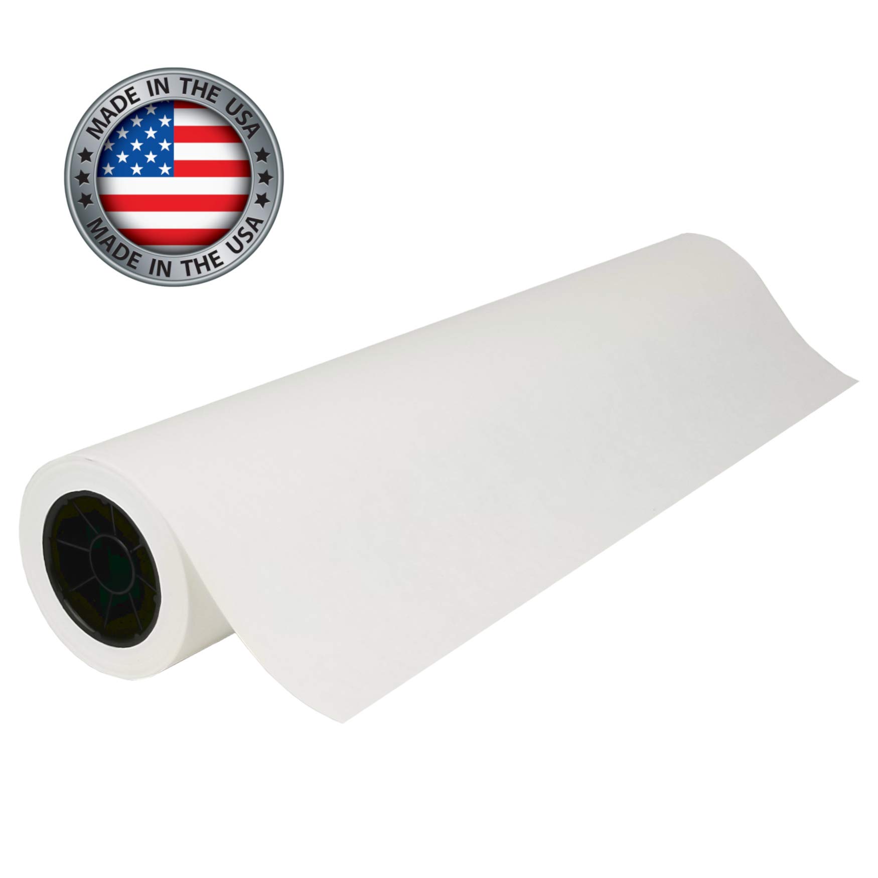 White Kraft Paper Roll | 24" | Best Craft Paper for Wall Art, Bulletin Board, Table Runner, Gift Wrapping, Painting, and Packing | Made in USA