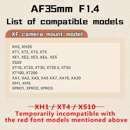 7artisans Autofokus 35mm F1.4 Rahmen Objektiv APS-C Weitwinkel faszinierendes Bokeh objektiv Streetfotografie, Nachtfotografie,Reise für Fuji X Mount Fuji X-T5 X-M5 X - T30 II X - pro3(schwarz)