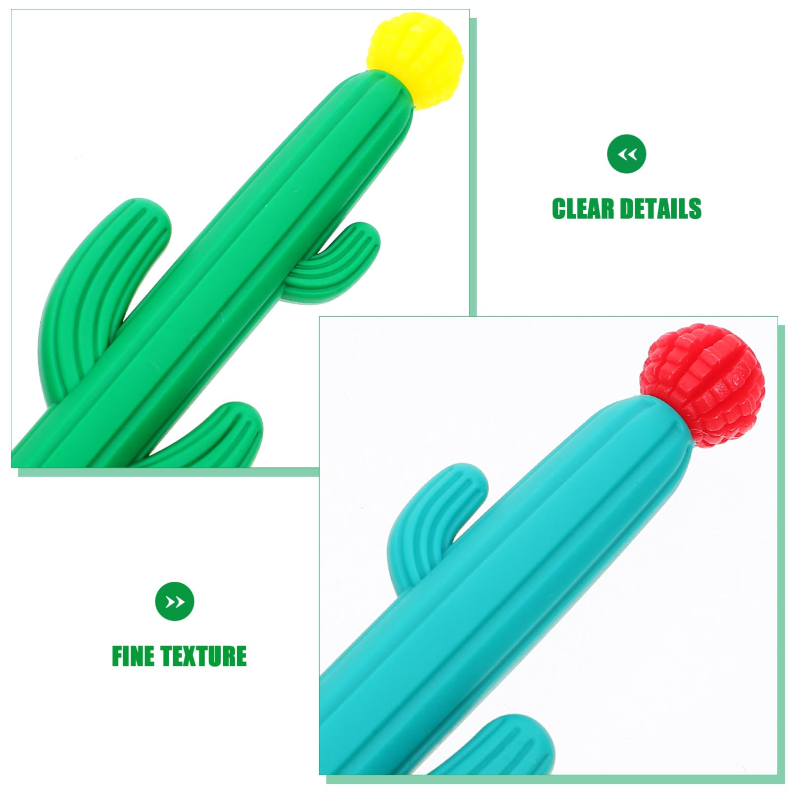 VILLCASE 4 Ensembles Stylo Gel Cactus Stylos En Vrac Stylos À Encre Noire Gel Noirs Rétractables Pailletés Pastel Roller Cactus De Silice 20 Pièces * 4