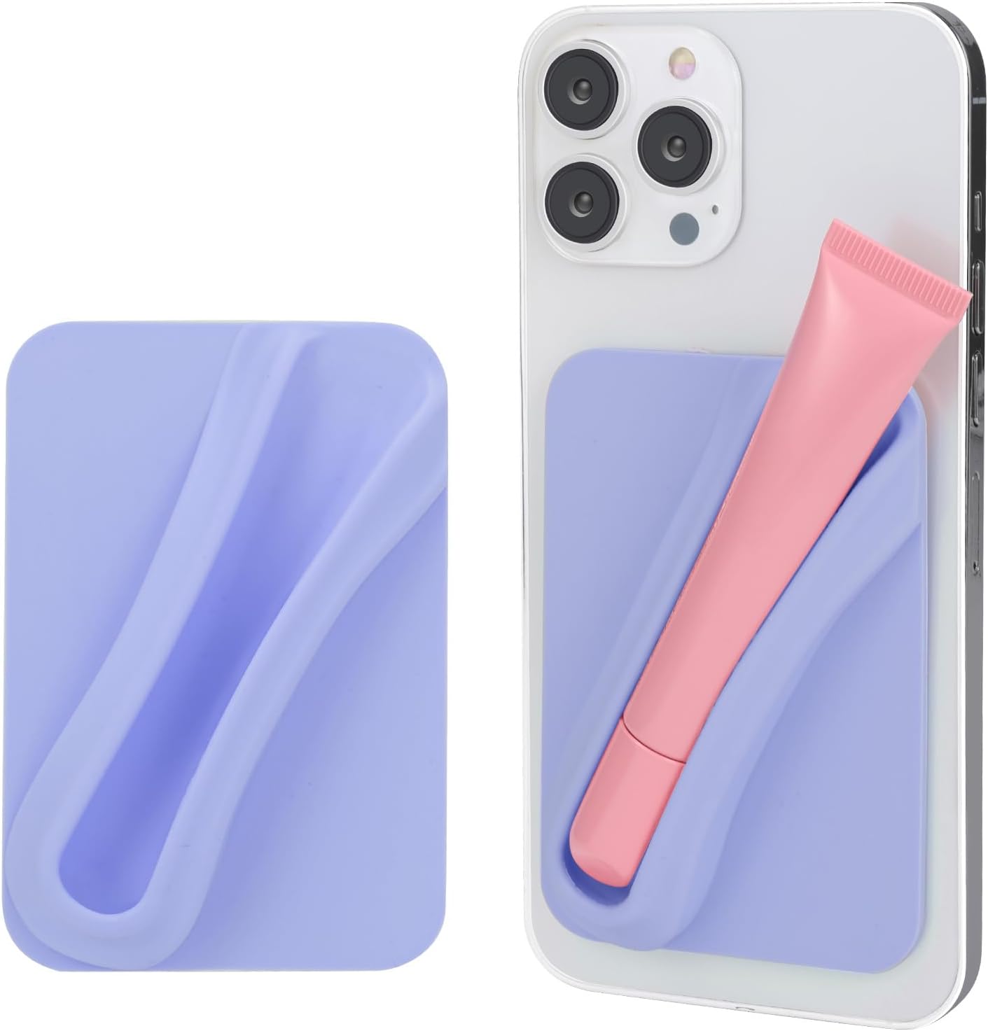 Lip Gloss Holder Phone Case, Protective Lip Gloss Case with Adhesive Holder for Most