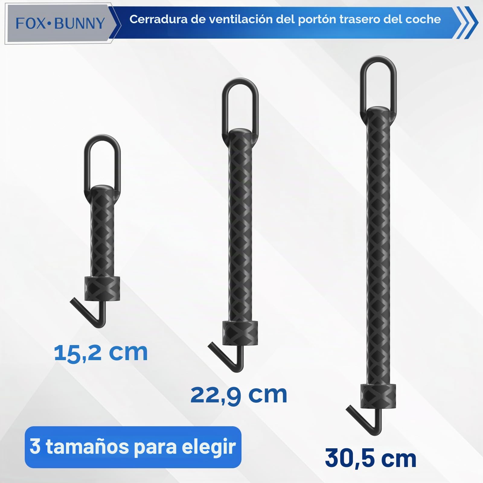 Cerradura de ventilación para portón trasero, cerradura de puerta de coche de ventilación para mascotas, gancho de pestillo para puerta de maletero, para portón trasero, furgonetas y más (6 pulgadas)