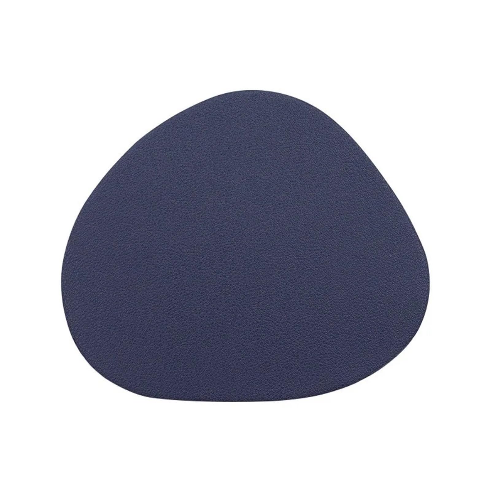 Insulated Coasters 8pcs Creative Faux Leather Placemat Heat Resistant Irregular Coaster Washable Insulation Coffee Mat for Drinks Coffee Pads Beer Home Office(Dark Blue)