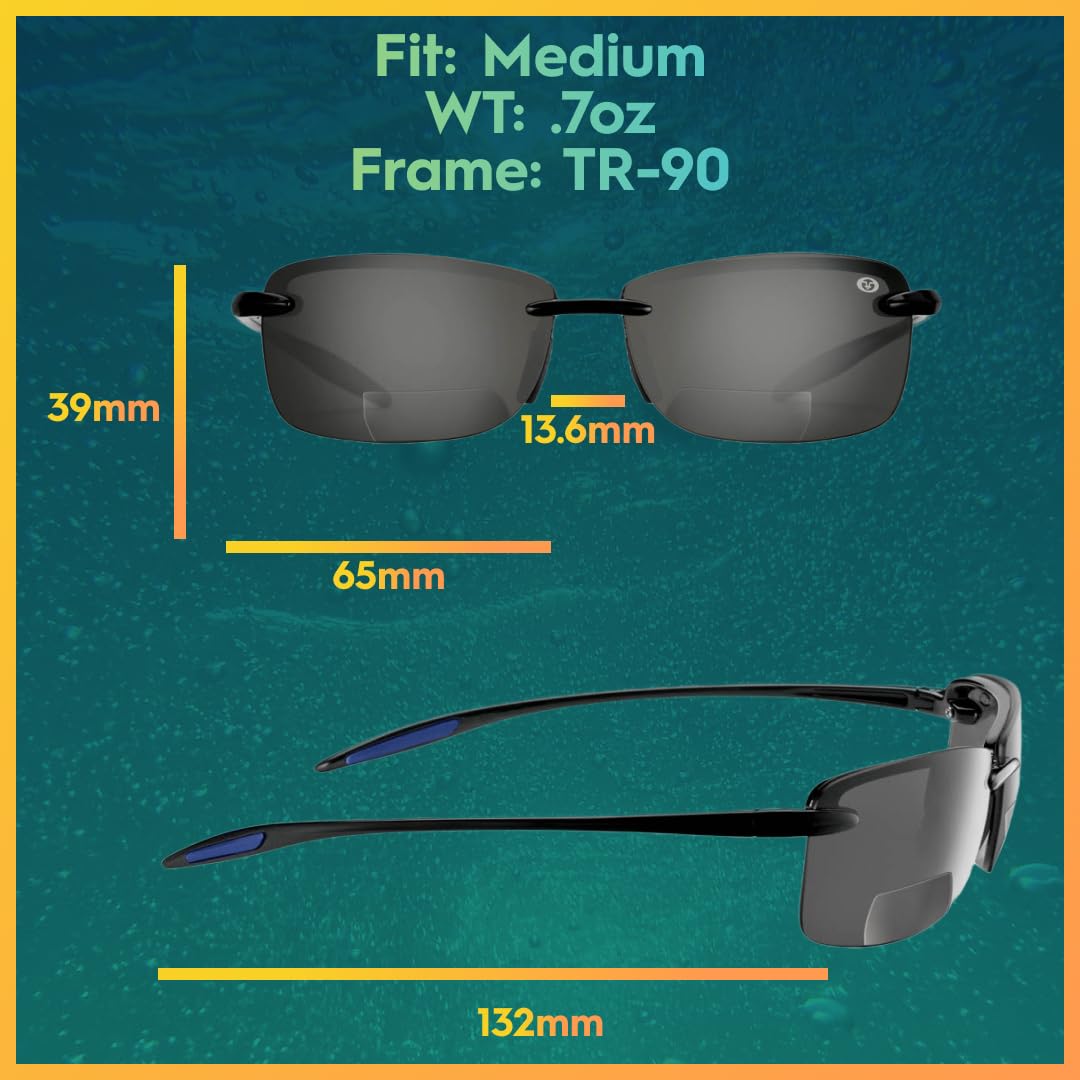 Flying Fisherman Cali Polarized + 1.50 Readers Glasses