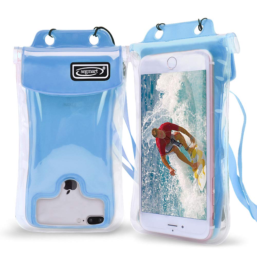 2021 Universal Waterproof Case Floating, Cellphone Dry Bag Pouch for iPhone X, 8/7/7 Plus/6S/6/6S Plus, Samsung Galaxy S9/S9 Plus/S8/S8 Plus/Note 8 6 5 4, Google Pixel 2 HTC/LG/Sony/Moto(Blue)