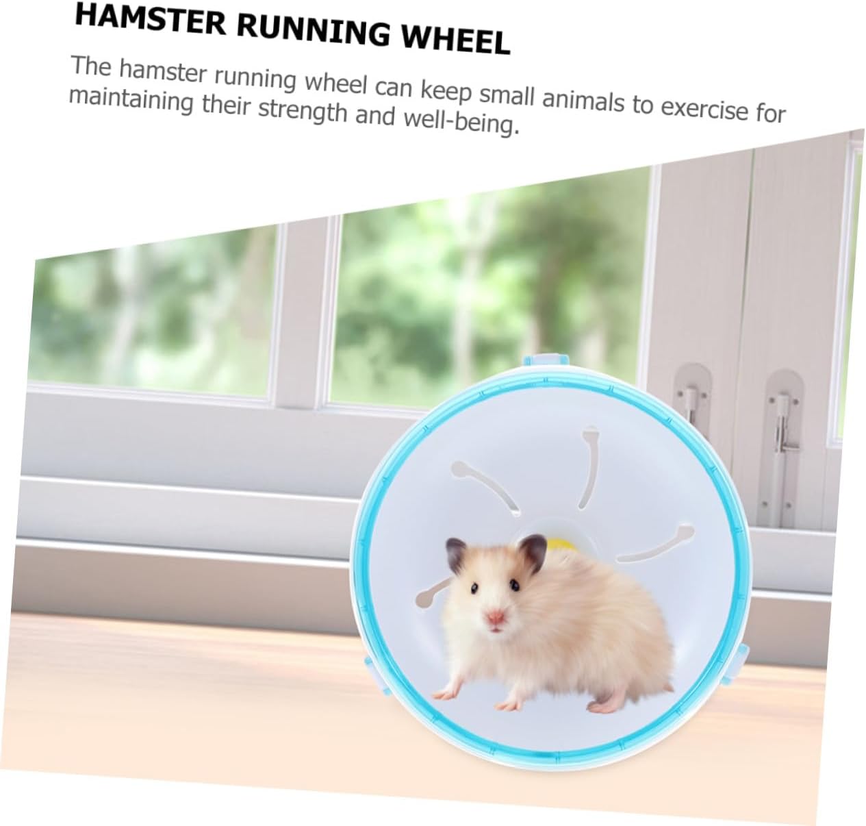 SUPVOX Silent Hamster Running Wheel for Small Animals, 21cm Blue Exercise Wheel for Guinea Pigs, Gerbils, Chinchillas, and Hedgehogs