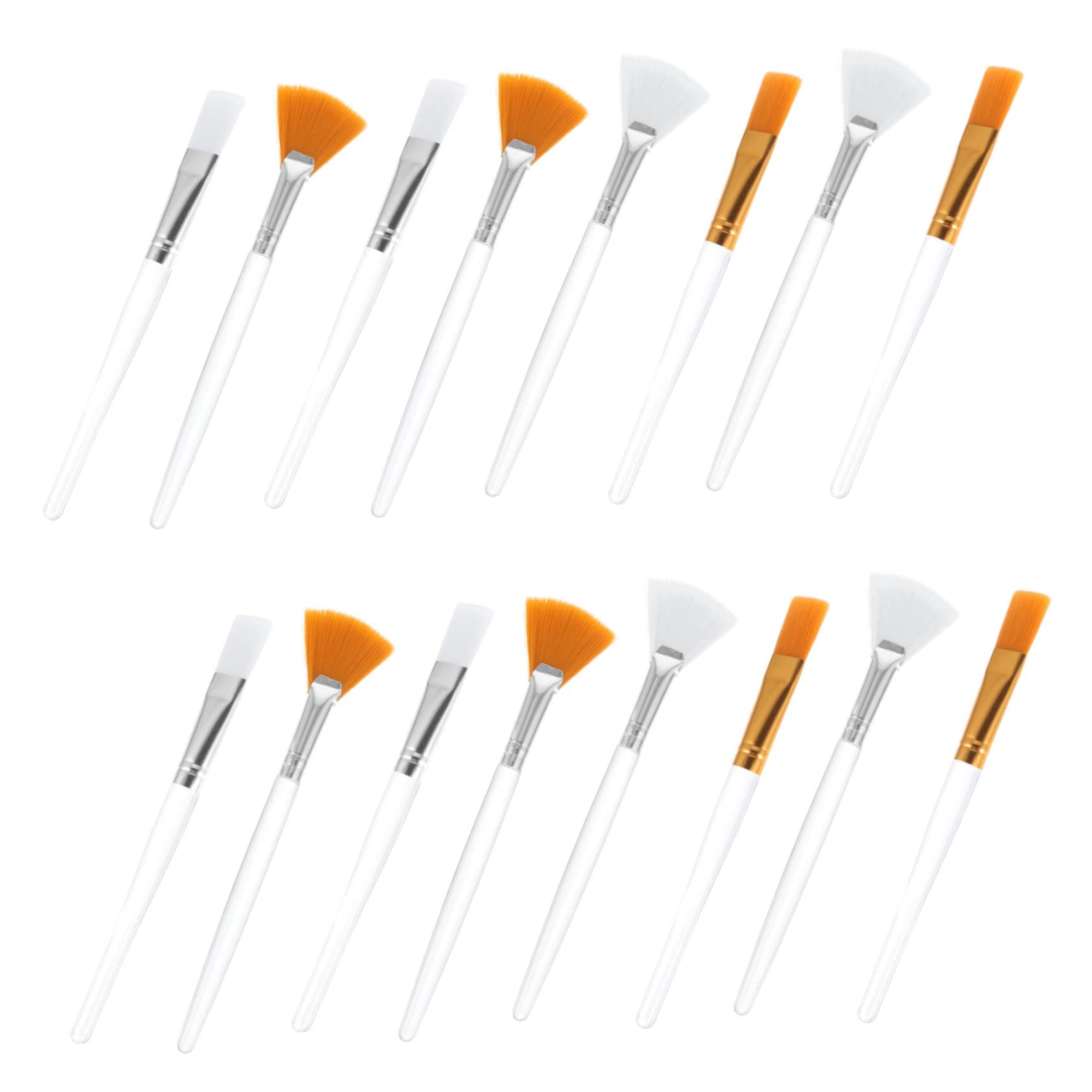 Mikinona Fan Mask Brush Face Mask Applicator Makeup Brush Set Skin-friendly Bristles