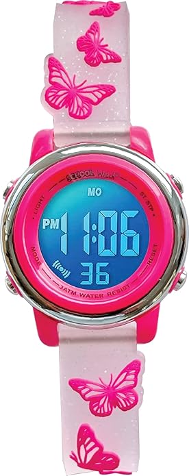 Preschool Collection Kids Digital Light Up Watch - Monster Trucks, Dinosaurs, Shark, Unicorn, Butterfly, Spider - Girls, Boys, Children, School