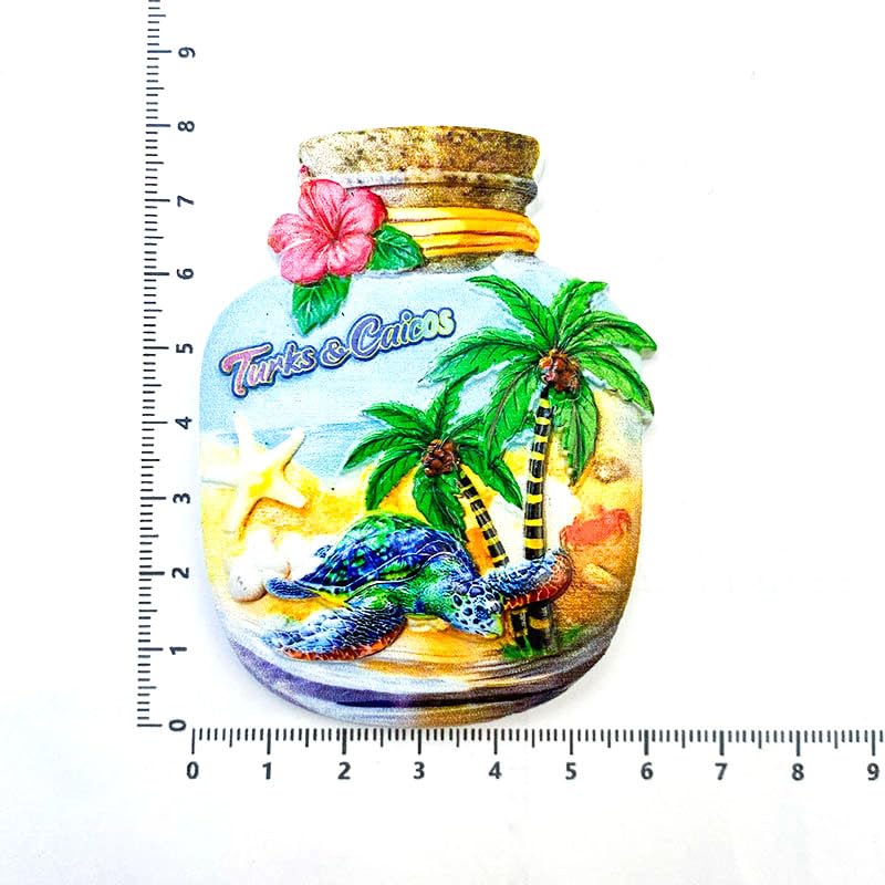 Imán Decorativo Pineapple de Playa Tropical 4 pulgadas miniatura 3