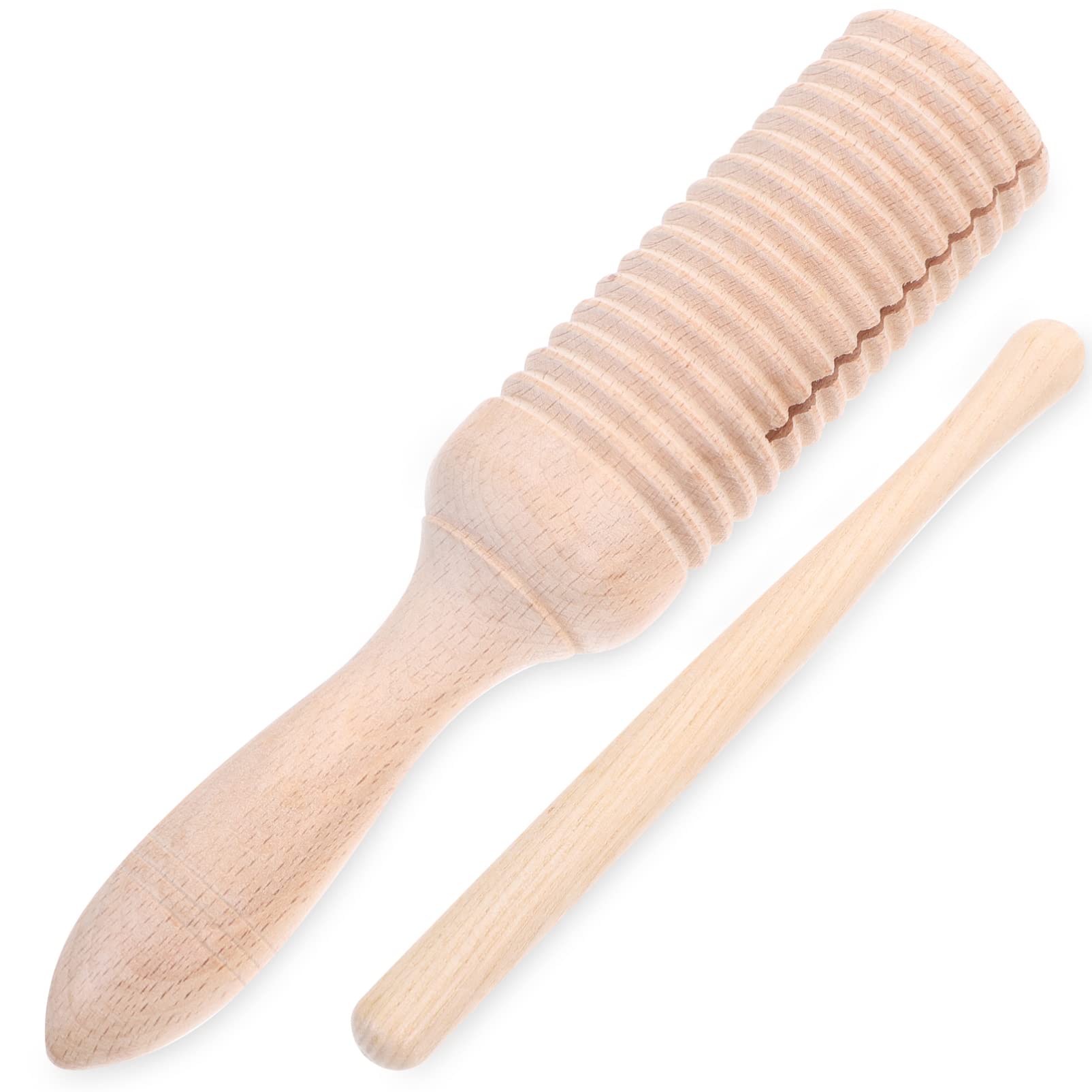Guiro Instrument 1 Set Wooden Guiro Percussion Instrument Tone Block Musical Instrument Wood Tambourine for Kids and Adults Percussion Baby Musical