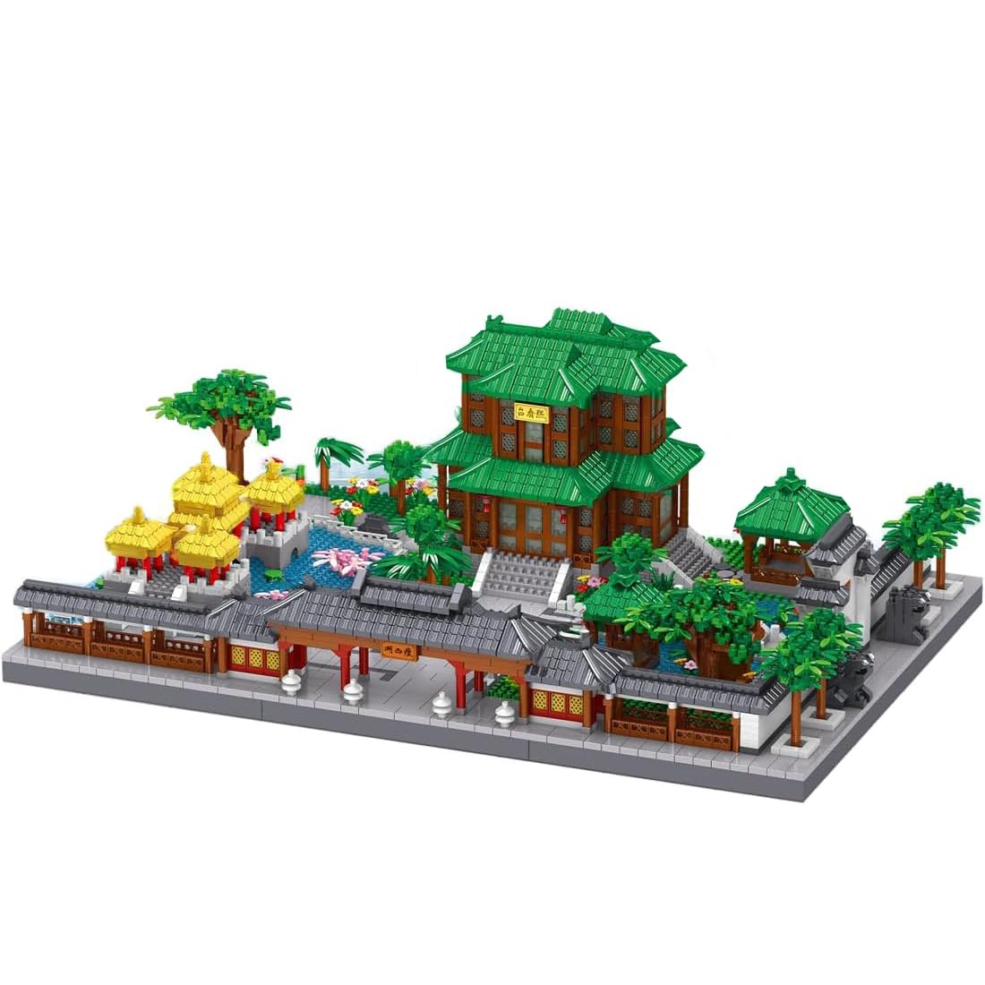 KeKeDuo Schlank Westsee Bausteine Bausatz, 4417 Klemmbausteine Modular Chinesische Weltberühmtes Architektur Modellbausatz, Micro Bricks Konstruktionsspielzeug Nicht Kompatibel mit Großen Marken