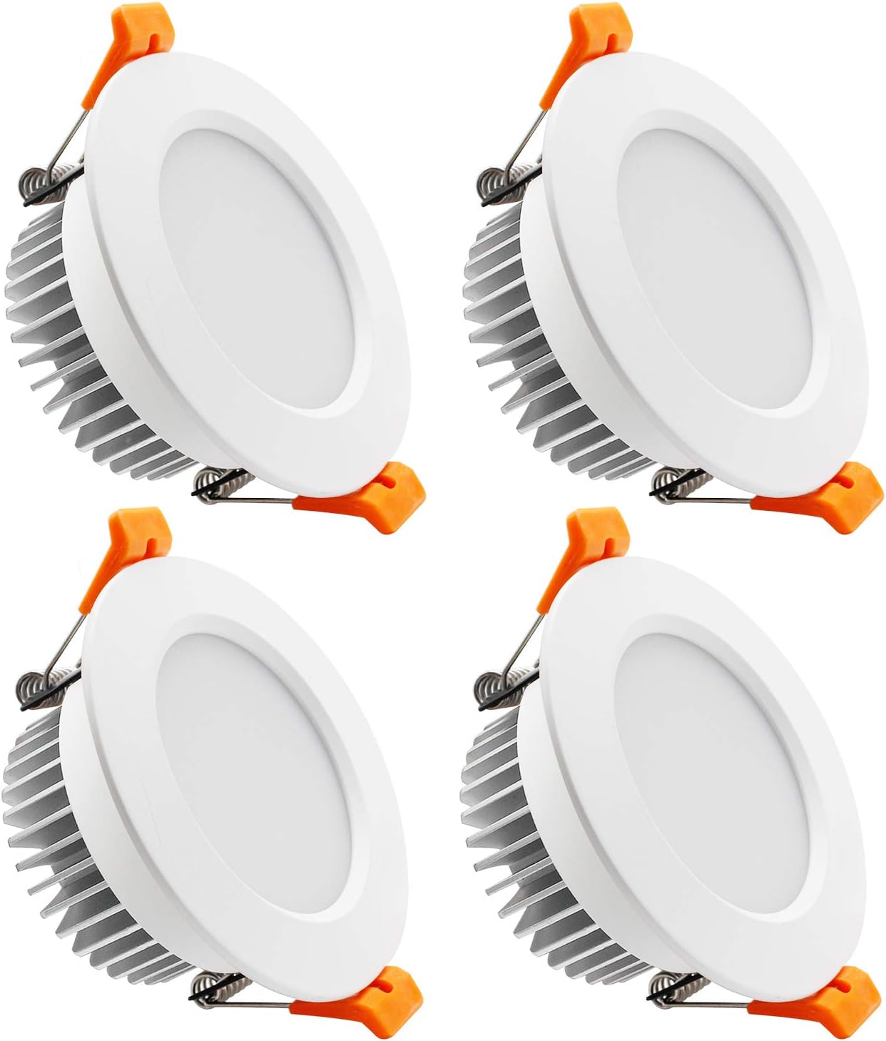 YGS-Tech 3.5 Inch LED Recessed Lighting, Dimmable Downlight 7W(55W Halogen Equivalent), CRI80, 3000K Warm White, Ceiling Light with LED Driver(4 Pack)