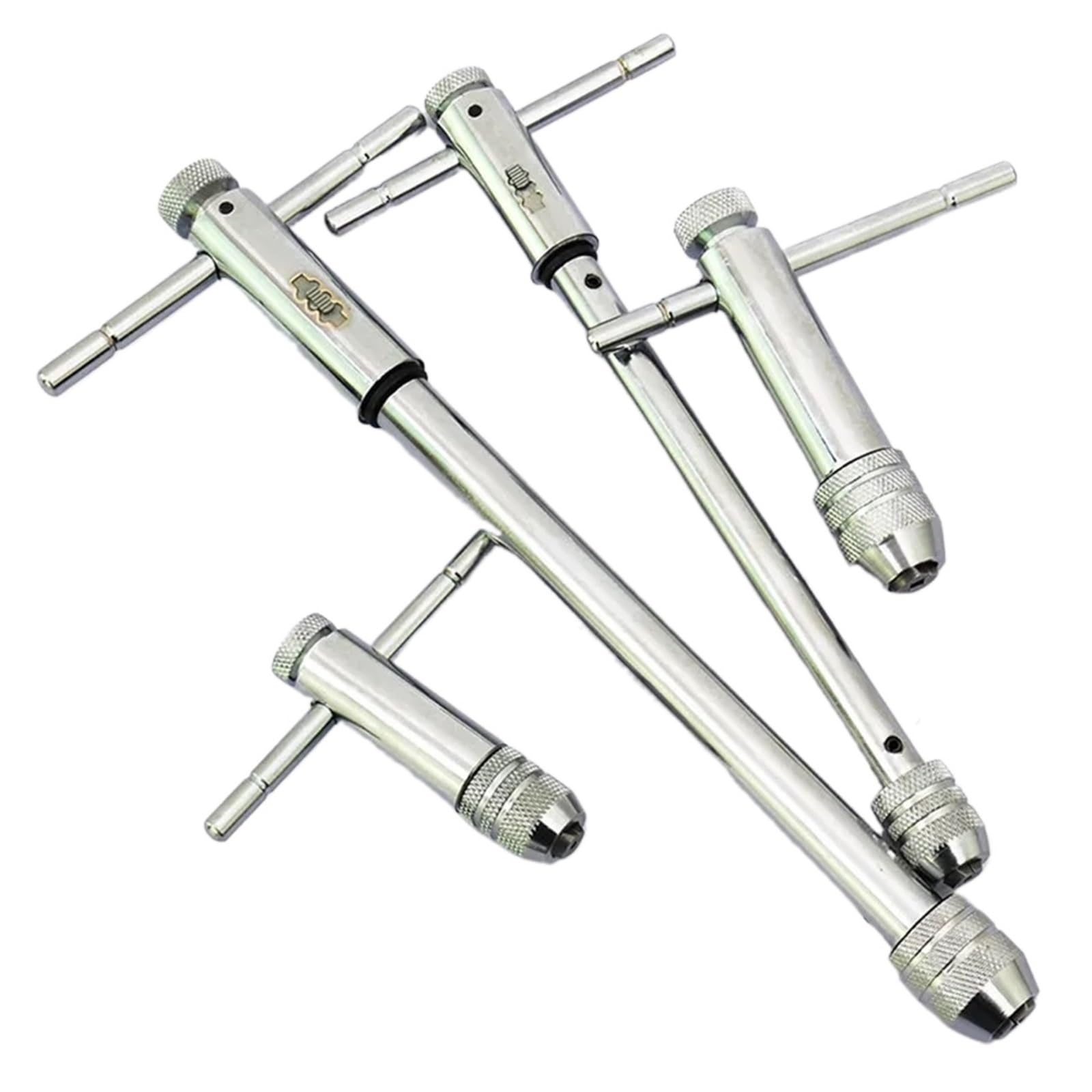 4 Uds M3-8 M5-12 llave de trinquete con mango en T, soporte for tornillo rosca macho ajustable, enchufe métrico, herramientas taller mecánico, herramienta manual Para Bricolaje