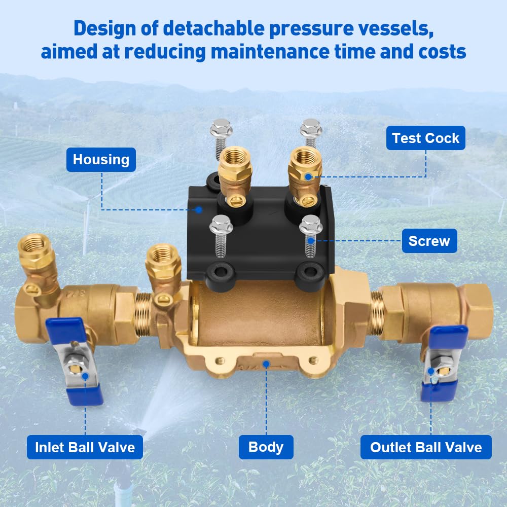 34 In Backflow Preventer Sprinkler Valve Double Check Above Ground