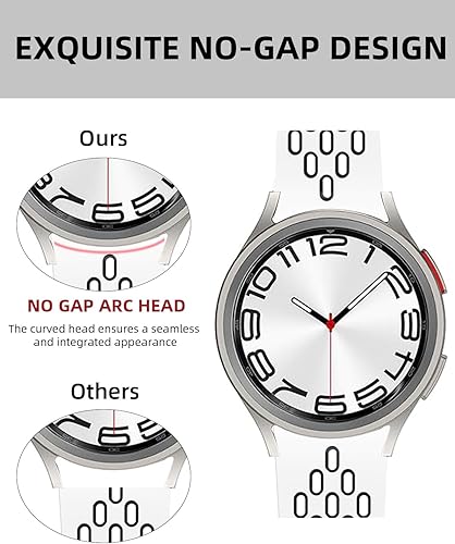 Miniatura 5 de Correa de reloj sin brecha para Samsung Galaxy Watch 6 1.575 in 1.732 inWatch 6 Classic 1.693 in 1.850 inWatch 5 Pro 1.772 inWatch 4 Classic 1.654