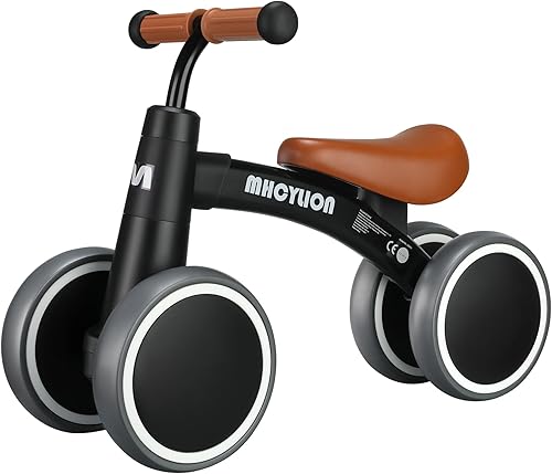 JSLOVE Bicicleta de equilibrio para bebés, juguetes de bicicleta para niños de 1 año, regalos de primer cumpleaños, juguetes de paseo para niños de