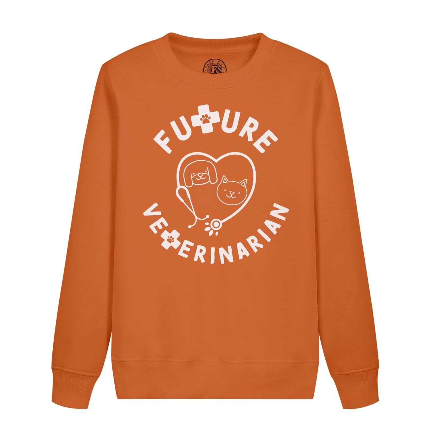 Sweatshirt enfant future vétérinaire pull métier animaux santé en coton - 4