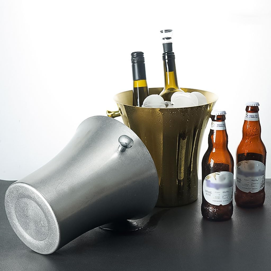 Secchio da birra portatile con manici classici, secchiello per birra, 5 litri, più freddo, più lungo, per vino, birra, club, bar, matrimoni, vaschetta per il ghiaccio (