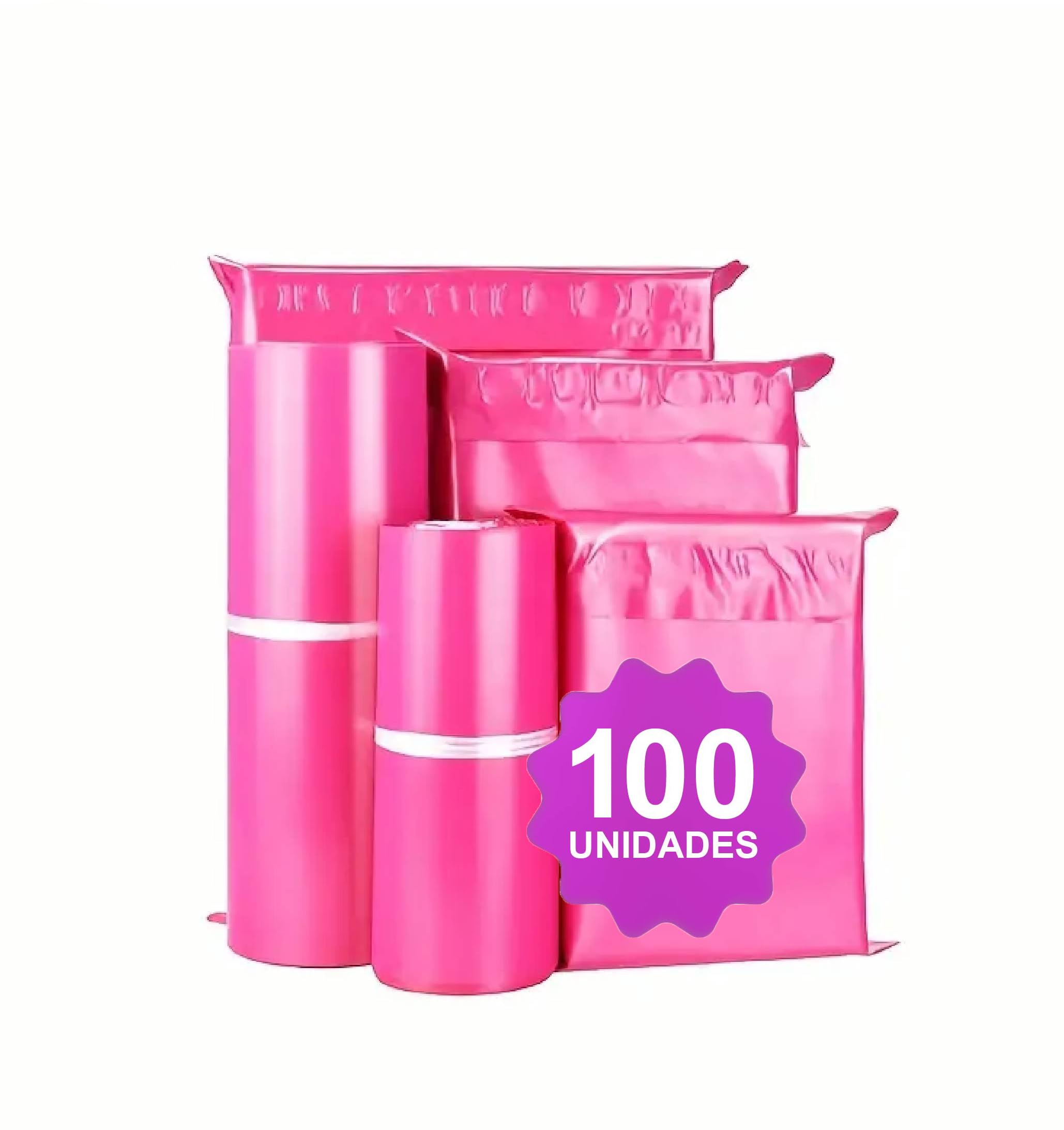 LAZY LADY 100PCS bolsas de envio vinted impermeable, sobres plastico envio vinted, bolsas para envios de ropa paquetes vinted, autoadhesiva, color rosa, 25x31cm