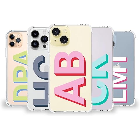 Custom Initials Monogram Phone Case for iPhone 17 Pro Max Air 16 15 14 Plus 13 Mini...
