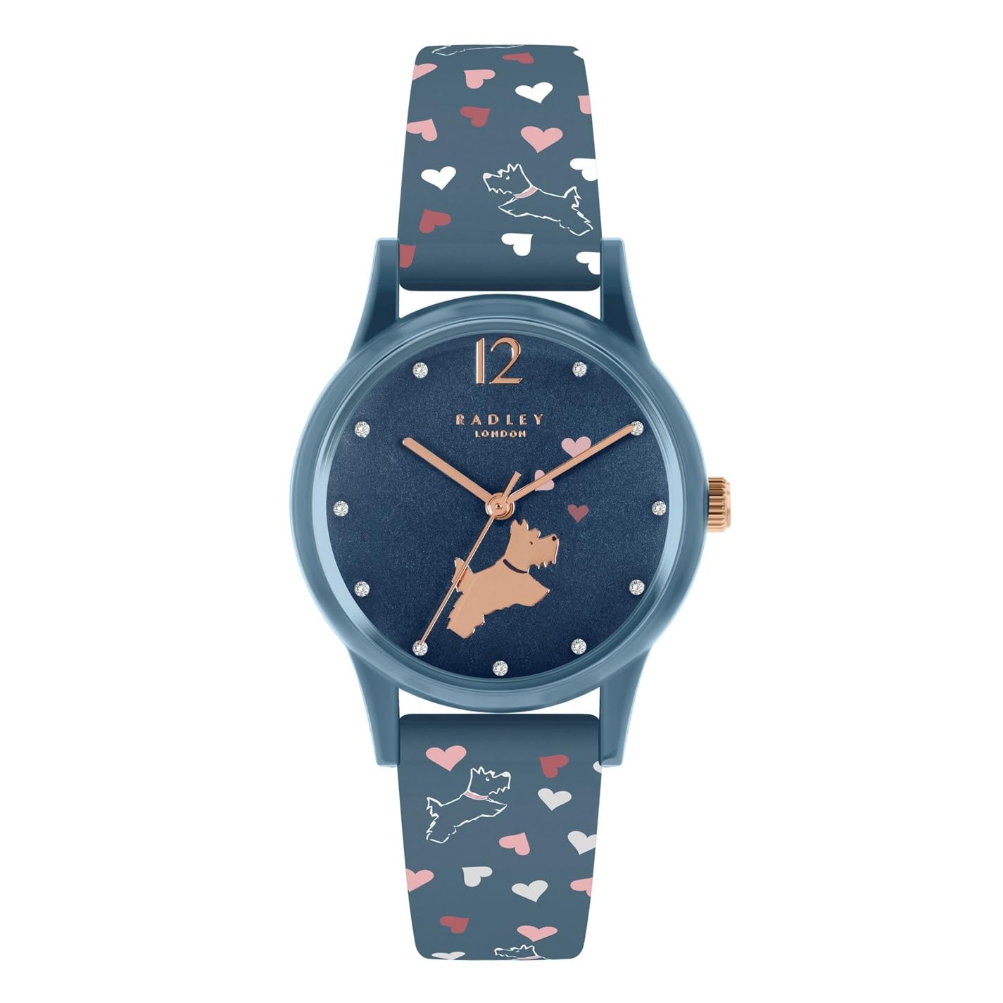 Henry London RADLEY Women's Analog Quartz Watch with Silicone Strap RY21376, Blue, strap