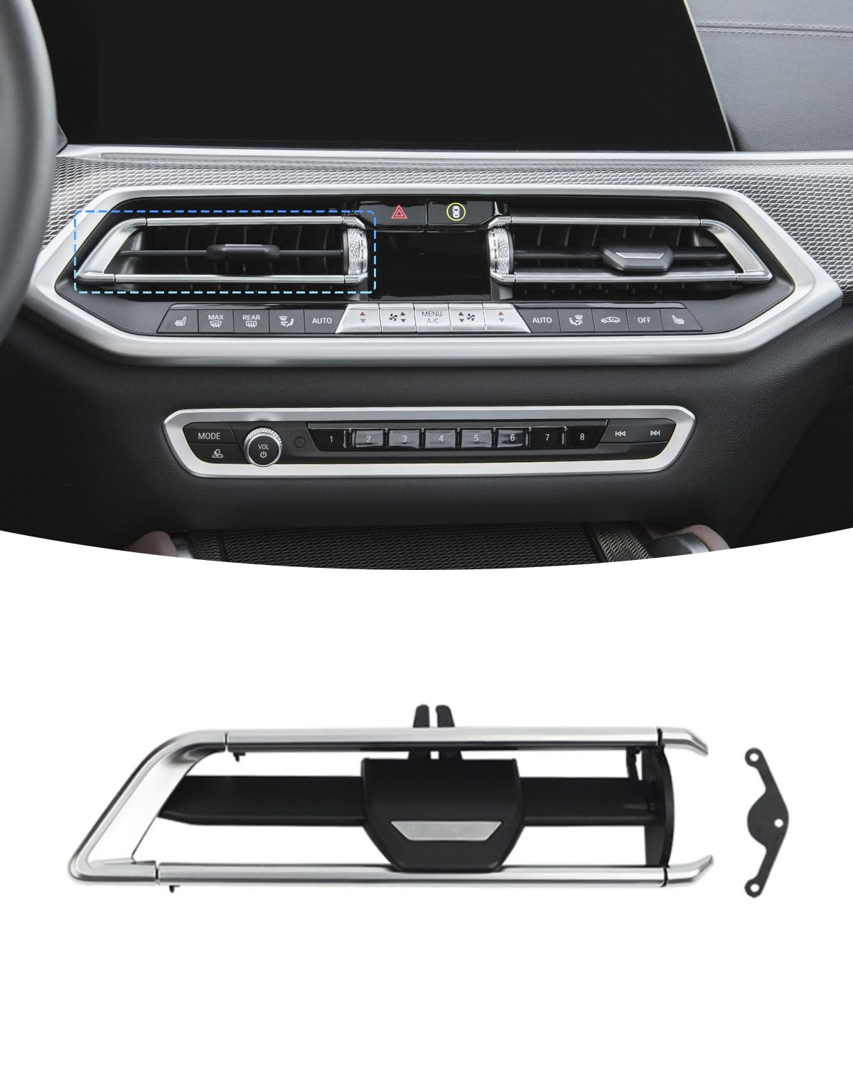 Kit di riparazione per uscita aria condizionata/aria condizionata per BMW G05 G06 G07, clip scorrevole AC per griglia di uscita aria condizionata per BMW X5 X6 X7 (Sinistra)