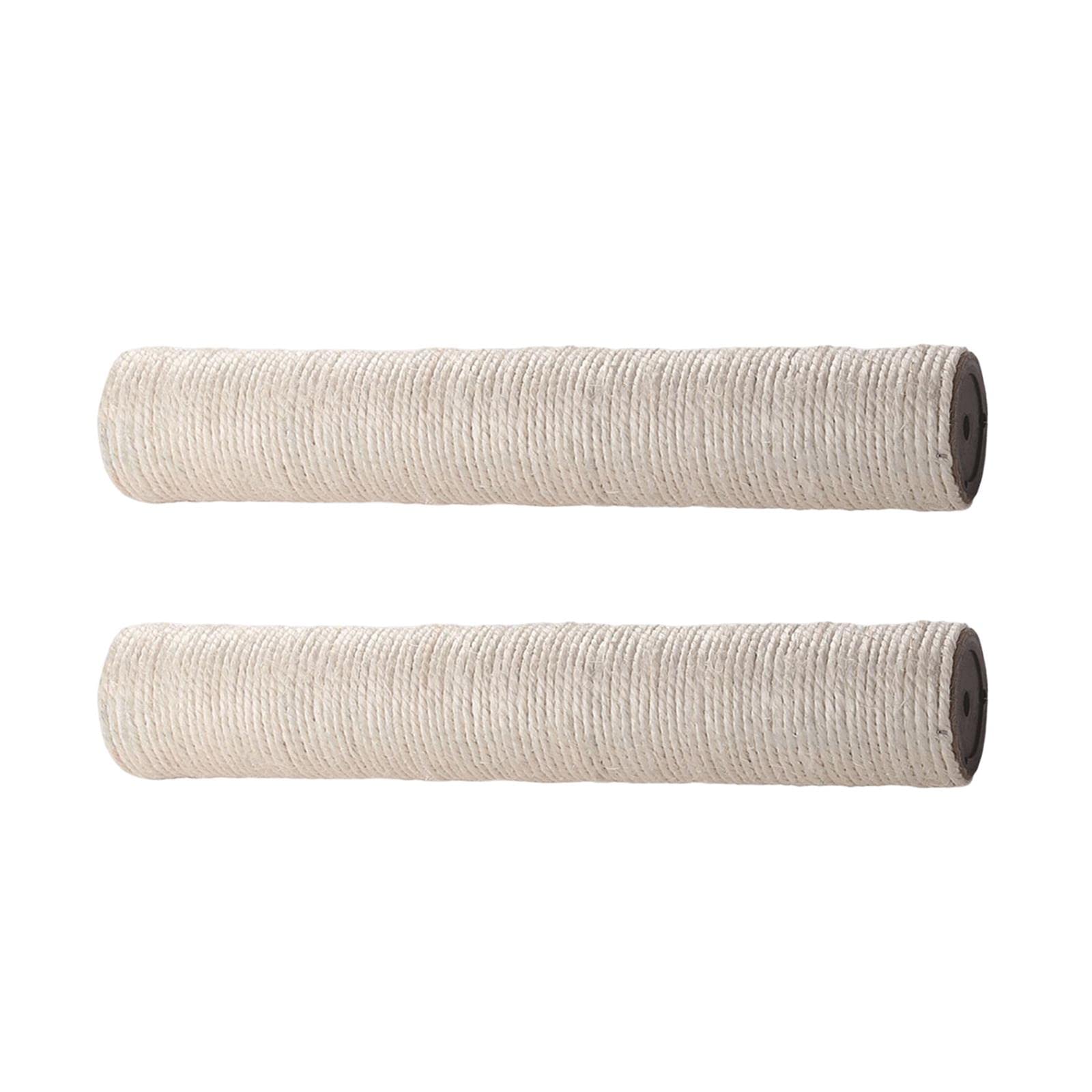 Fenteer Pet Scratch Post Refill Pole Sisal Rope Sharpen Claw Toy Dia 7cm, DIY Cat Scratching Post Replacement for Playing, Indoor Kitten Kitty, Beige 50cm