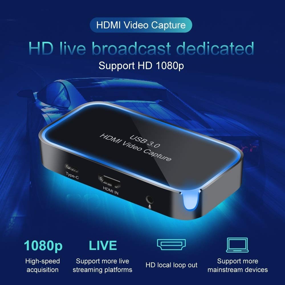 HD-Videoaufnahme LLD CK200 1080P HDMI + Mikrofon auf HDMI + Audio + USB 3.0 HD-Video-Capture-Kartengerät, Unterstützung UVC/UAC/MAC HD-Video-Capture-Kartenausrüstung