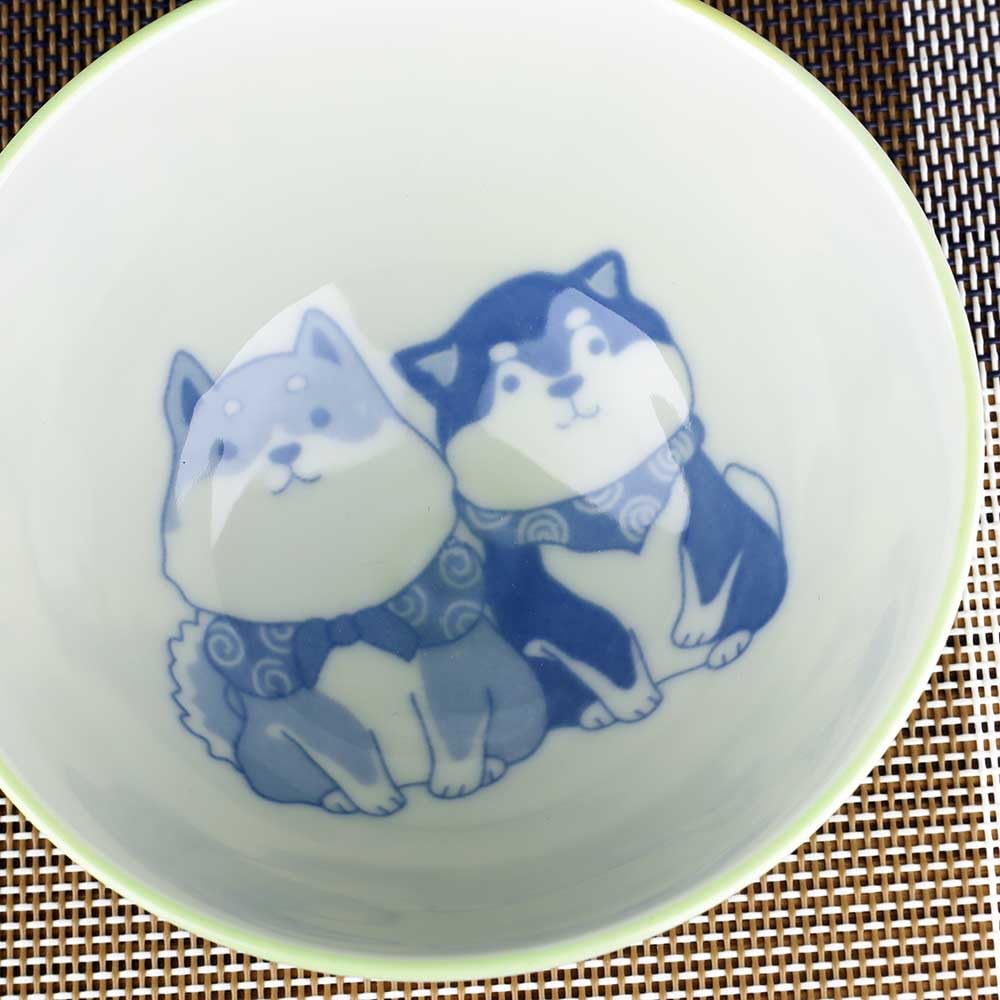 新品日本製笑いぬ軽量茶碗柴犬ブラウン犬