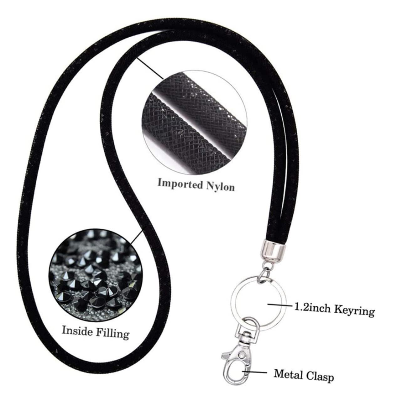 COLLBATH 3sets Handy Lanyard Strass Hals Lanyard Für Frauen Hängen Seil 3 Stücke * 3