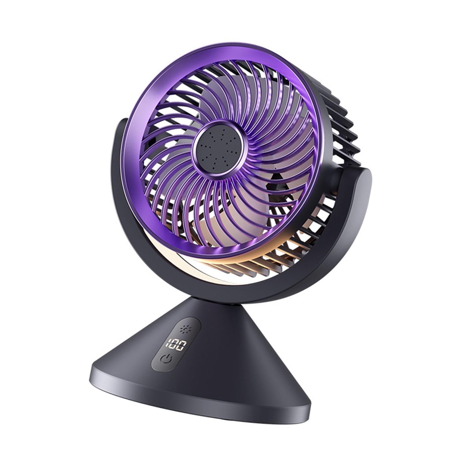 Kelisdi Desktop Fan USB Rechargeable Wall Mounted Atmospheres Night Light Miniature Circulating Cooling Fan for Desktop Powerful Airflows