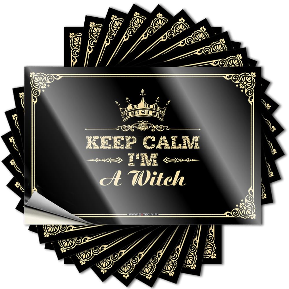 Sticker Lake House Decorations | Sweet Hard Keep Calm I'm A Witch for Boys(8X12CM)