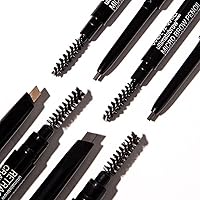 Vista 10 de wet n wild Lápiz definidor retráctil de cejas definitivo, color gris pardo, cepillo de cejas de doble cara, punta fina, forma, define, rellena