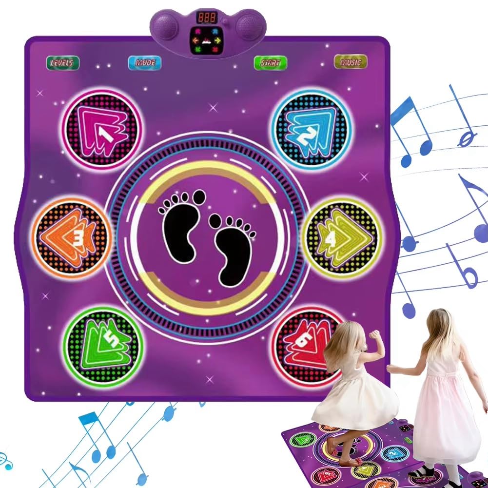 Alfombra de Baile Electrónica Inalámbrica Bluetooth, Tapete de Baile Familiar, Tapete de Juego Musical para Niños y Adultos, para Ejercicio y Juegos