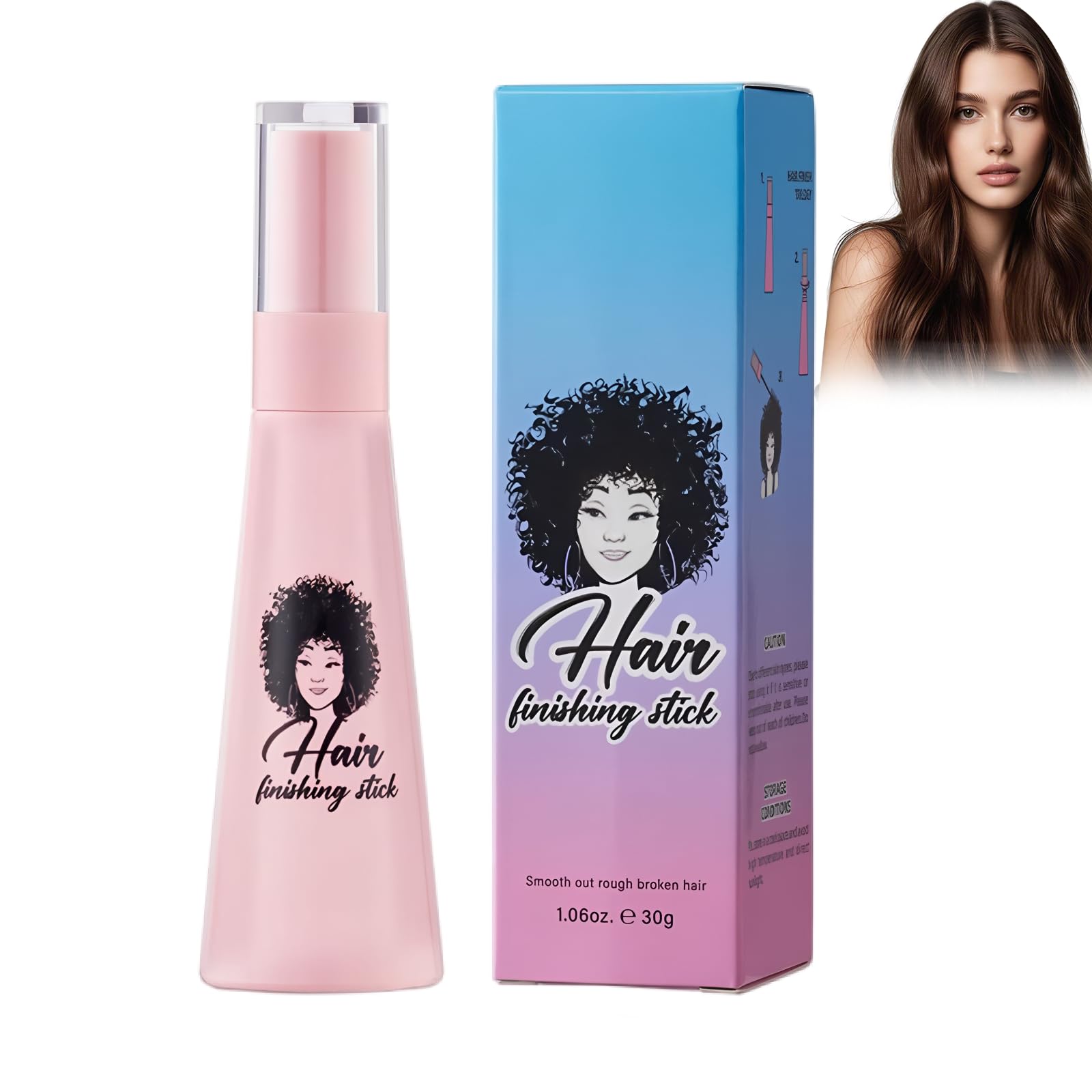 Broken Hair Cream Finishing Stick, Hair Feeling Stick, Edge Control Tenuta Forte, Hair Gel Stick Capelli Spazzola per Bordi per Fasce, Tenuta Non Grassa, Facile Da Applicare, 30g